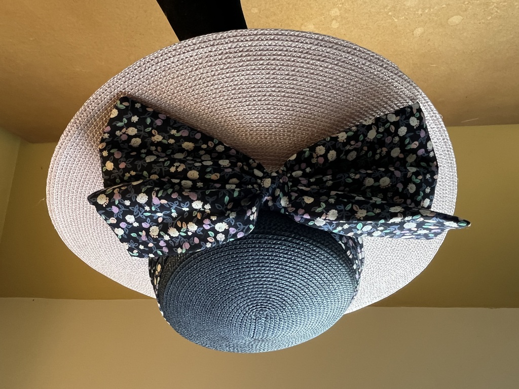 Pink & Black Straw Floral